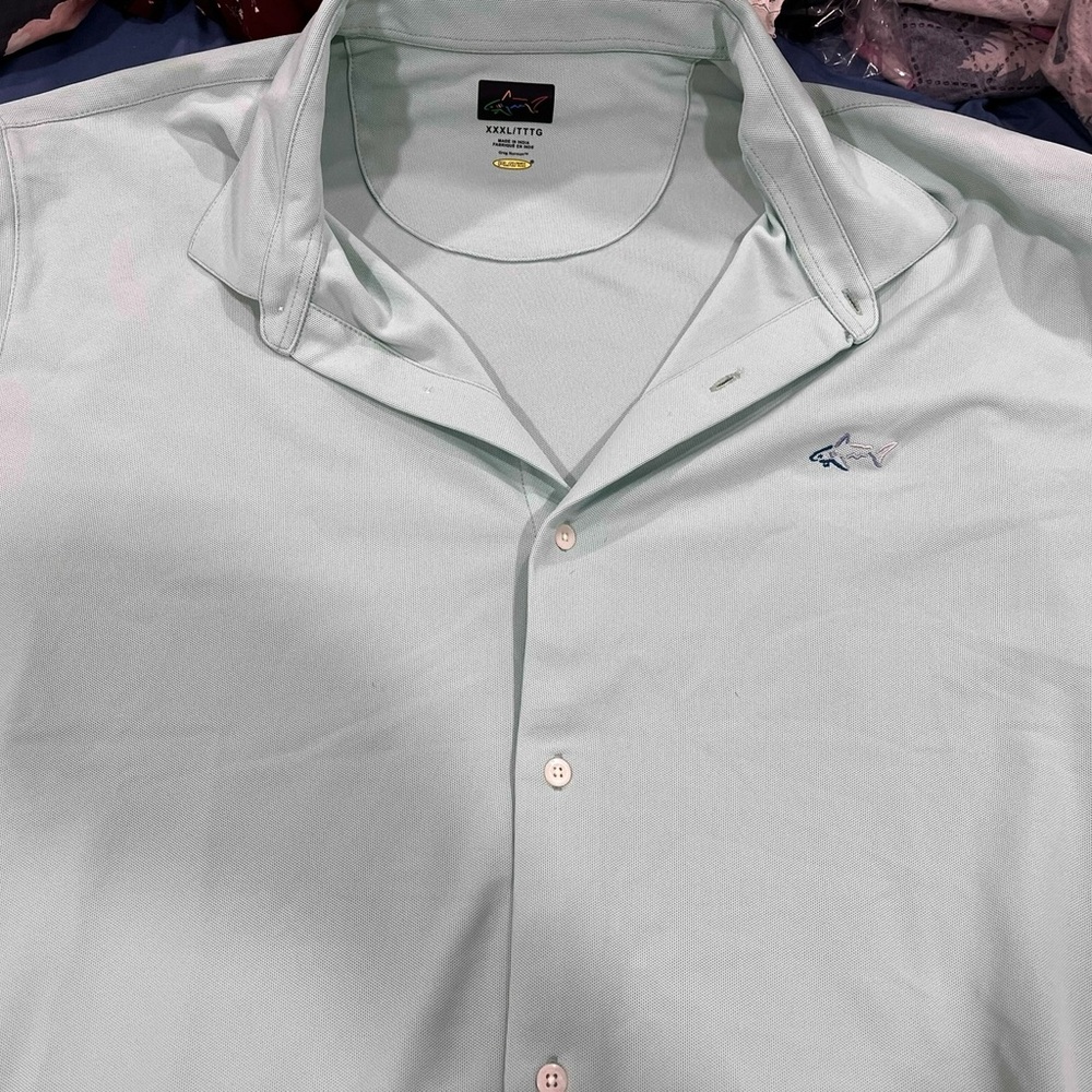 Greg Norman Collection Men's Mint Green Button Down Shirt
